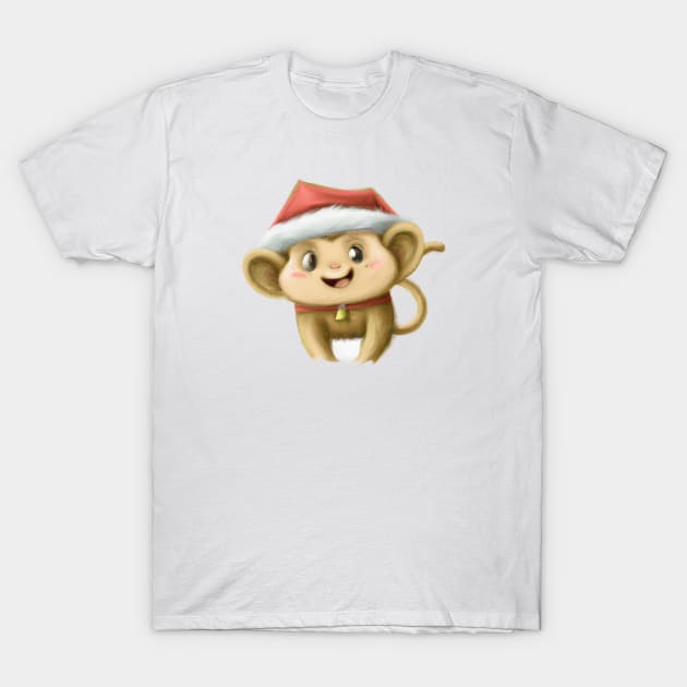 Cute Monkey Drawing T-Shirt by Play Zoo